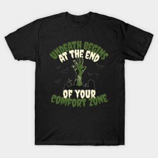 Motivational Zombie - Out of the comfort zone T-Shirt